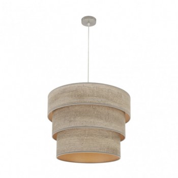 Distribuidor - Lâmpadas Diversas | Colgantes Moderno | COLGANTE TRIPLE SMILE 3XE27 NIQUEL/MADERA GRIS REGX50X50 CM Ref: 175395083